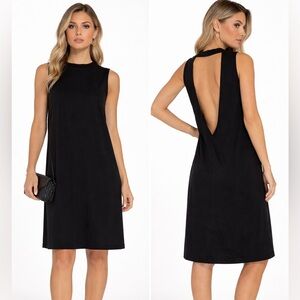 ASOS Black Open-Back Midi Dress | Minimalist Sleeveless Cotton Dress | Size 4